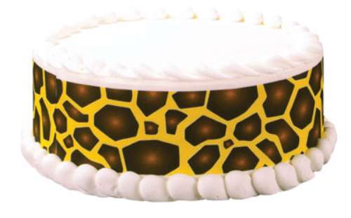 Giraffe Print Edible Icing Strips - Click Image to Close